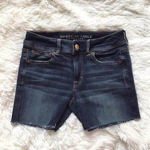 American Eagle Outfitters Dark Denim Cut Off Shorts